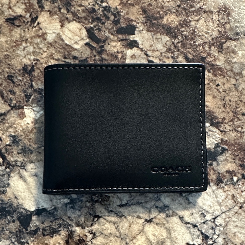 Coach Midnight Black Card Holder